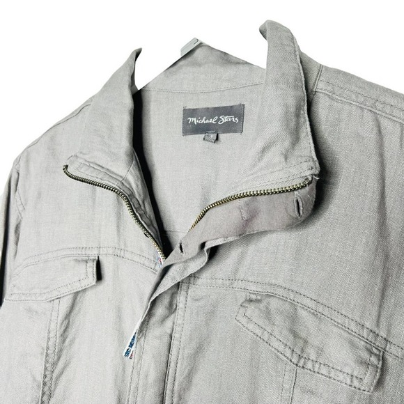 Michael Stars Linen Anorak Jacket Galvanized Size XS - Picture 6 of 11